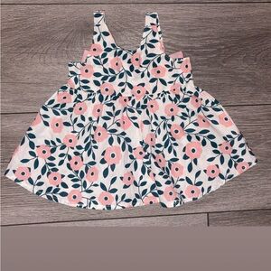 Pat Pat Baby Girls Dress Size 3-6 Months Floral Spring Sleeveless Bow New W Tags